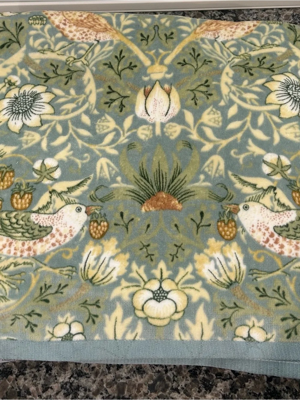 William Morris & Co Strawberry Thief 6 Piece Towel Set Blue~ Bath Hand Tip
